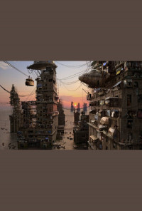 Плакат паспарту - Архипелаг Ню Йорк, сцена от града